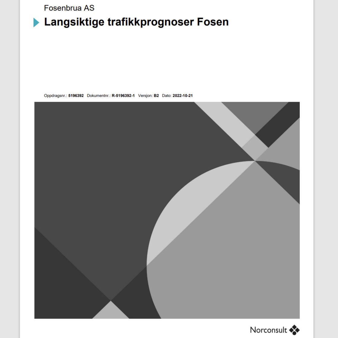 Rapport: Langsiktige trafikkprognoser Fosen (Norconsult, mai 2023)